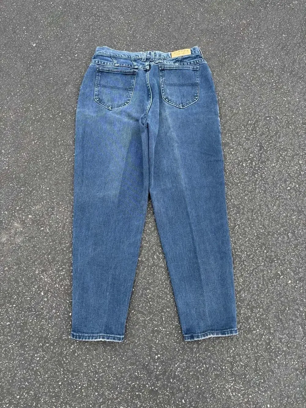 Vintage Riders by Lee Women's High Waisted Tapered Leg Denim Mom Jeans 32x29